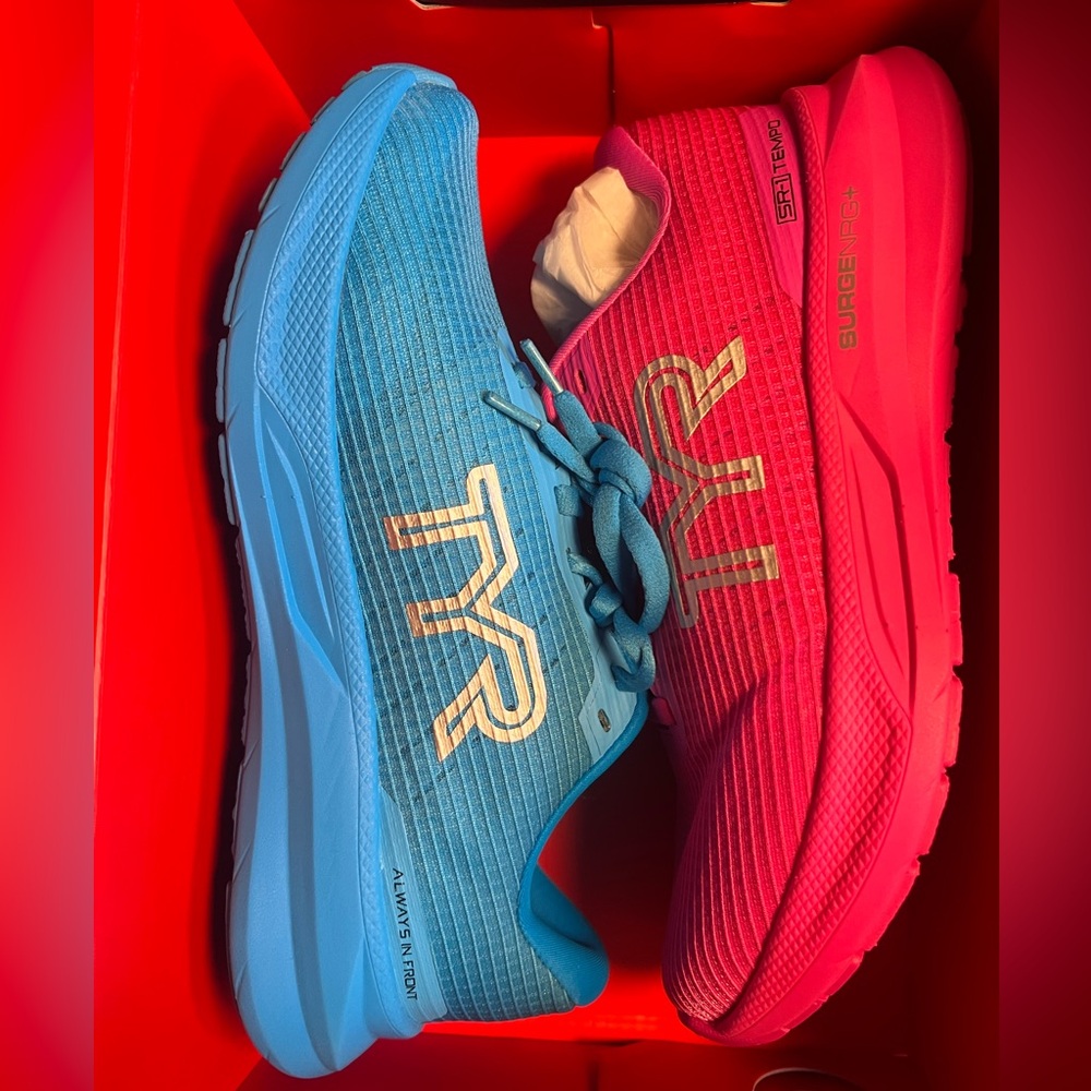TYR Dynamic Blue and Pink Running Shoes